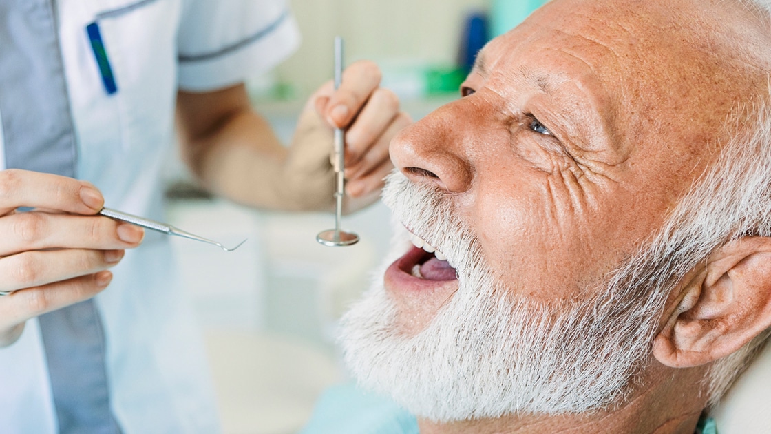 Mature Man in Dental Chair